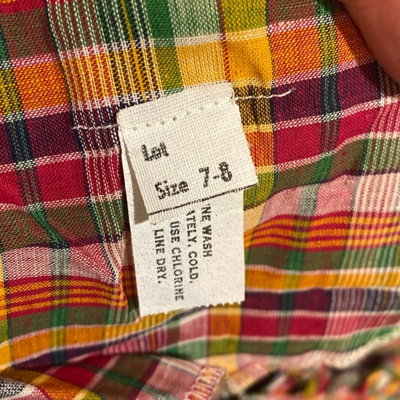 Vintage Belted Plaid Dress SZ 7-8 (Current 3/4) - Picture 4 of 9